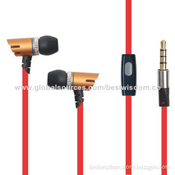 Earphones for Apple's iPod/iPad/iPhone with Metal Construction and Digital Stereo Sound